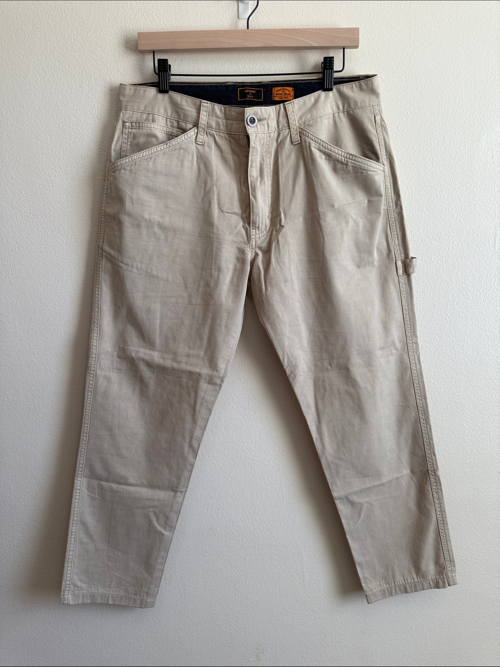 Superdry Men's Carpenter Pant Trouser Beige